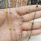 2yards Golded/silvered Plated Necklace Chain for Jewelry Making Findings DIY Necklace Chains Materials Handmade