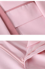 Women's Winter Retro Casual Irregular Suit Jacket Half Skirt Set Commuting Solid Double Breasted Suit Half Skirt Two-piece Set