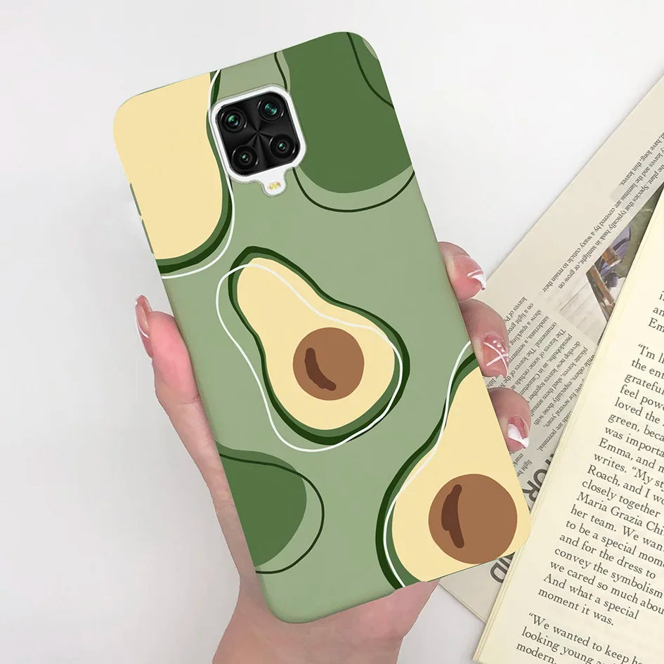 For Xiaomi Redmi Note 9 Pro Max Phone Case Matte Cute Girl Avocado Soft Silicone Cover For Xiaomi Redmi Note 9 Pro Max 9S Bumper