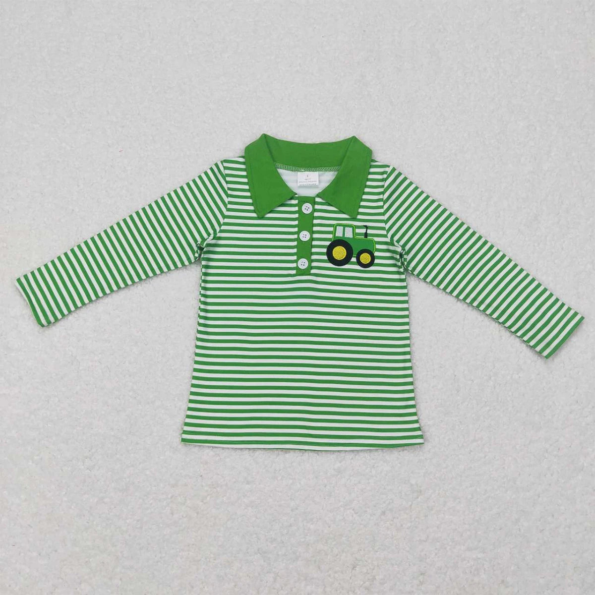 Wholesale Children Long Sleeves Mardi Gras Infant Kids Zipper Tee T-shirts Baby Boy Shirt Toddler Lapel Cotton Pullover Top