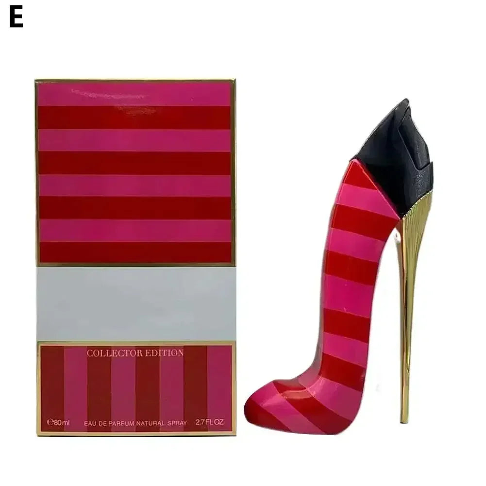 New 80ml Women's Luxury Floral Elegant High Heel Bottle Design Lasting Fragrance Sexy Spray Fashion Deodorant Perfume Gift