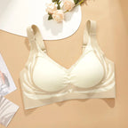 Plus Size Super Gather Push Up Bras Women Soft Support Seamless Underwear Female Full Cup Lift-Up Bras Wireless Soft Sleepwear