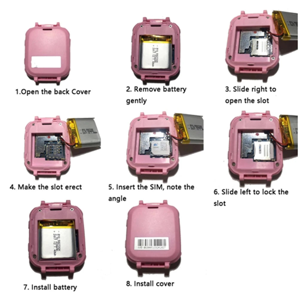 Kids Smart Phone Watch 2G SOS Call Back LBS Location With Math Game 12 Languages Voice Chat Children Waterproof Alarm Clock Toys