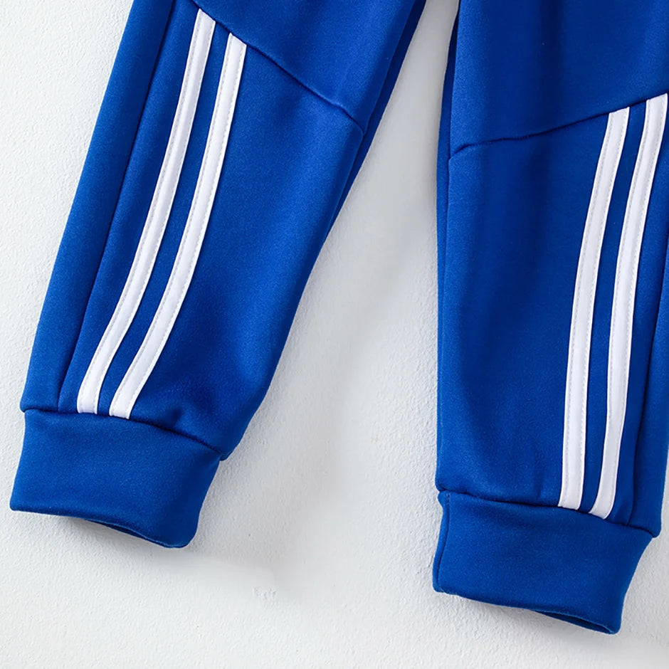 1/3 Piece Set Autumn And Winter Children's Mmulti-color Sports Thick Sweatpants For Boys And Girls With Plush Warm Casual Pants