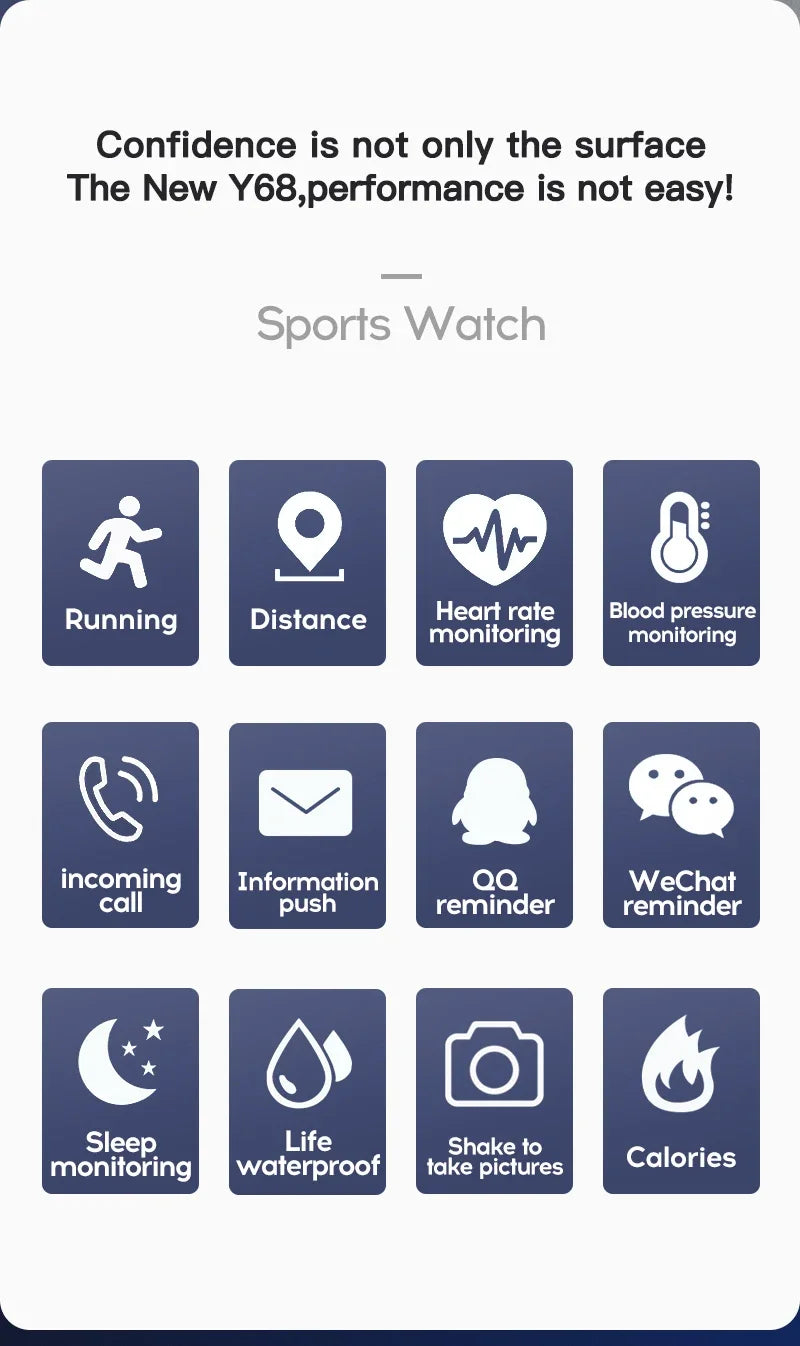 Smartwatch for Men & Women: Bluetooth Connected Phone, Music, Fitness Tracker, Sleep Monitor, Multifunctional Bracelet