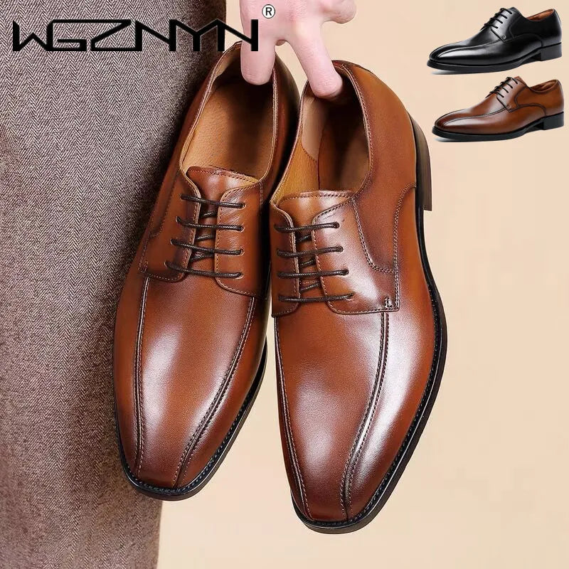 Luxury Designer Italian Style Autumn Polished Elegant Social Shoes Men Business Formal Casual Flat Shoes Men Party Wedding Shoe