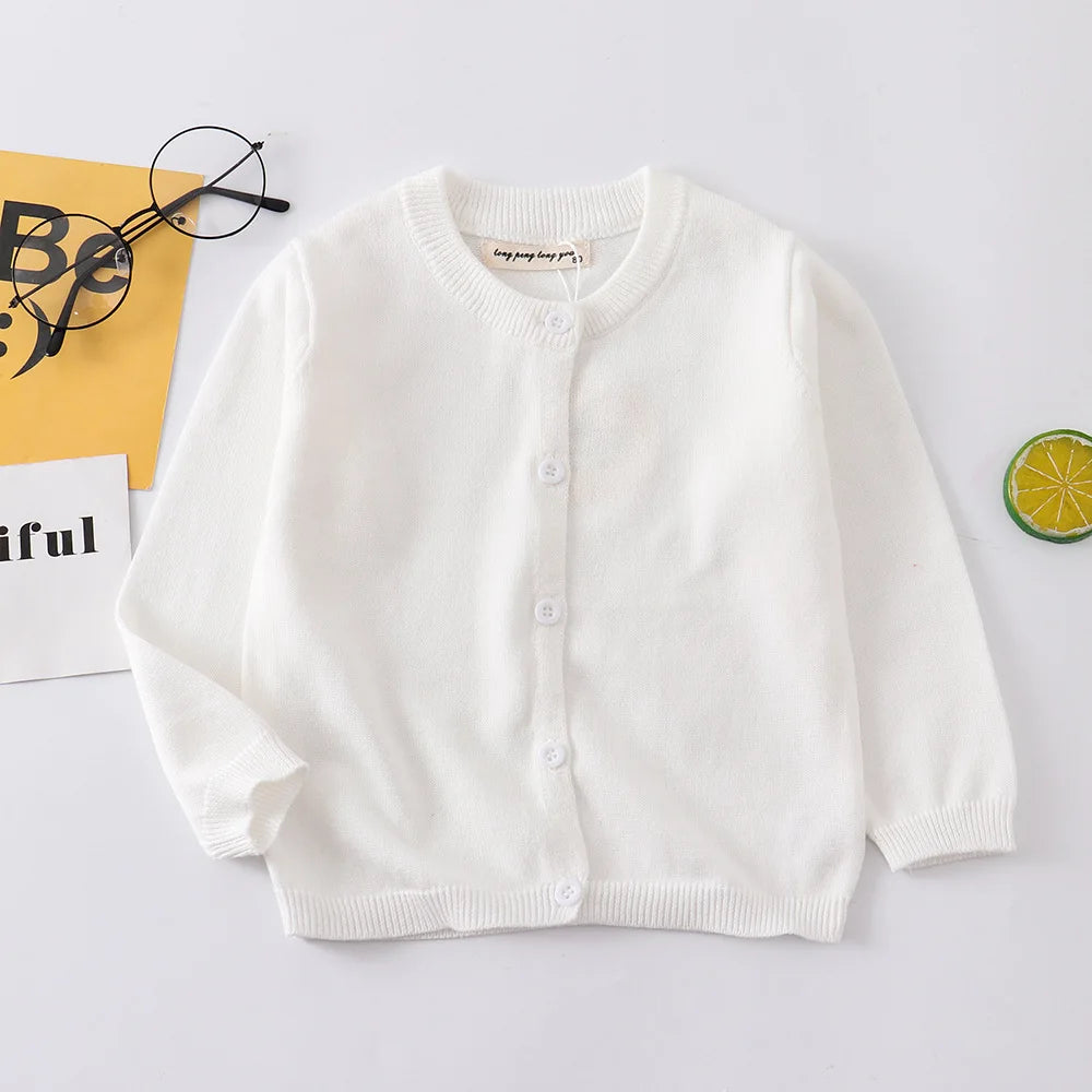 Baby Clothes Boys Cardigan 6 to 9 12 18 24 Months Soft Cotton White Black Gray Light Blue Toddler Girls Sweaters Kids Cardigans